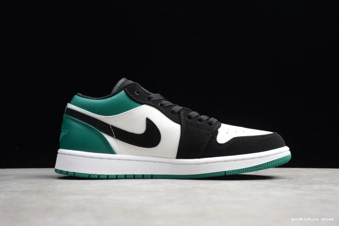 Rep Green 1 Jordan Low 553558-113 White Black Air Mystic 0726